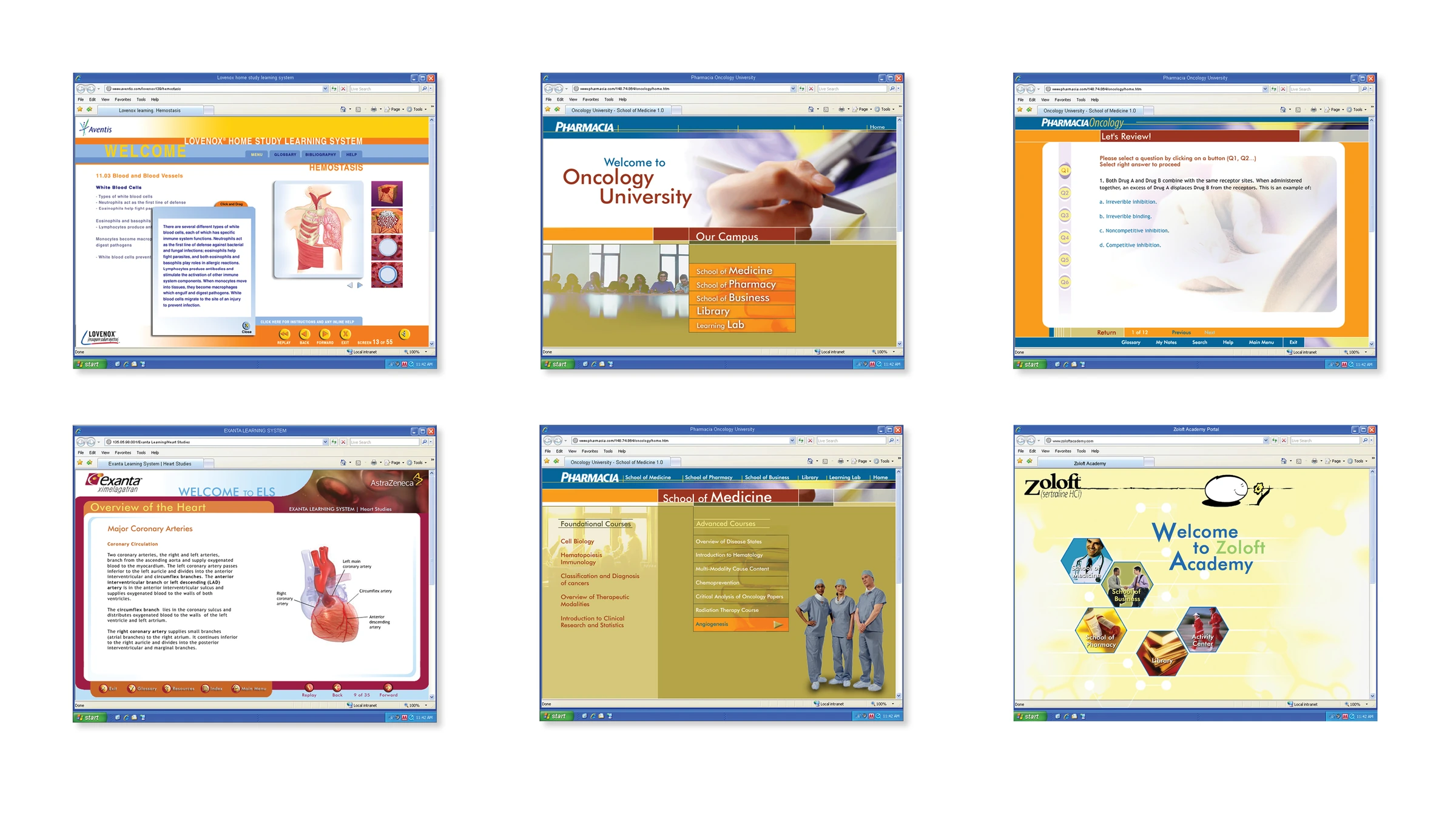 Pharmaceutical learning modules · Interactive training and education