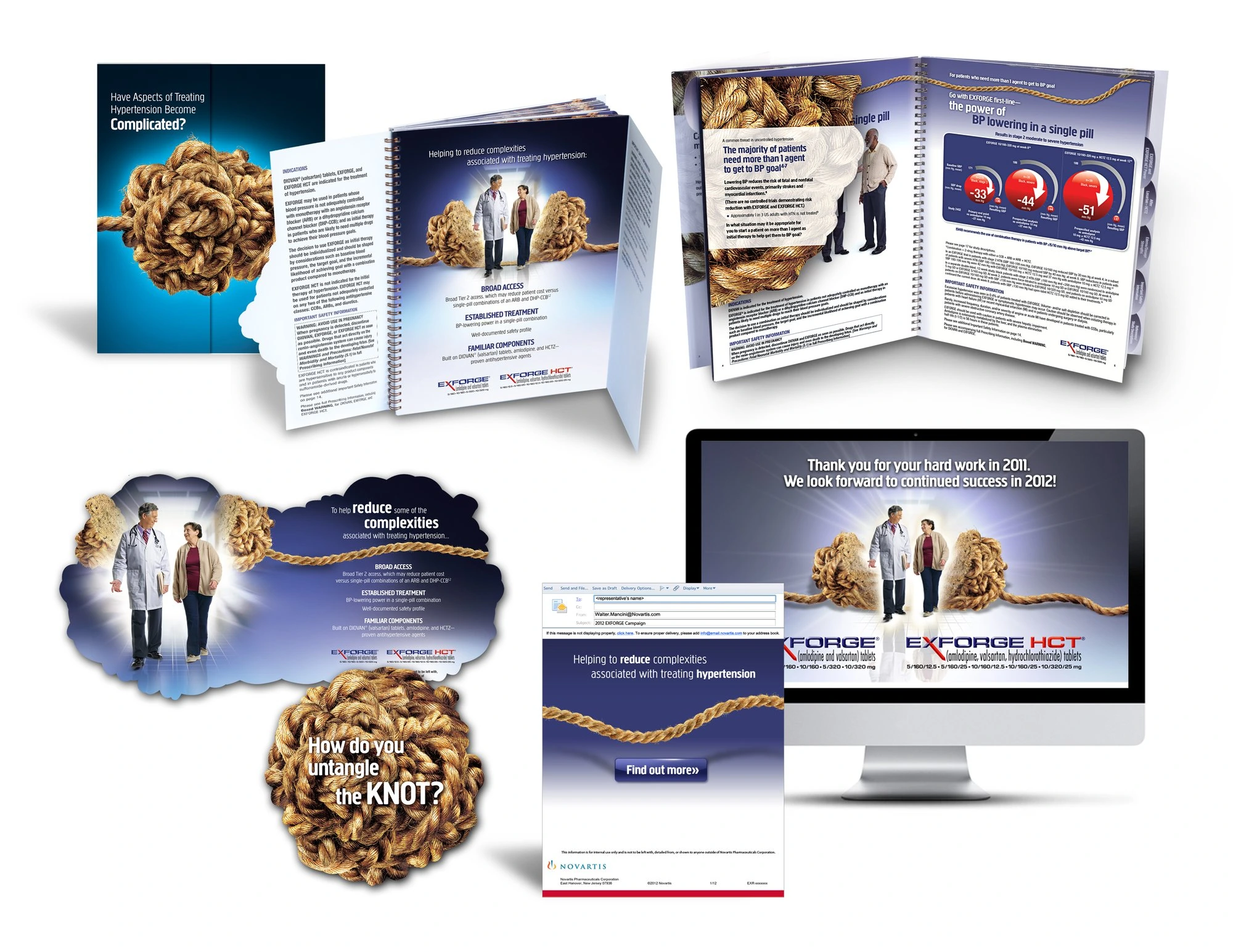 Exforge brand campaign collateral system